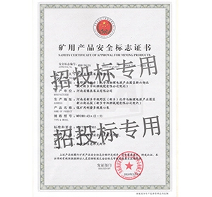 豫泉泵业安全标志证书